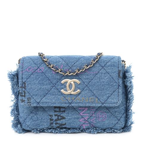 chanel denim clutch|Clutch with chain .